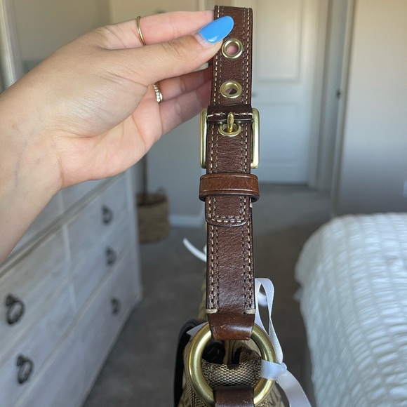 COACH Y2K Signature Brown Hamptons Shoulder Bag - Picture 16 of 17